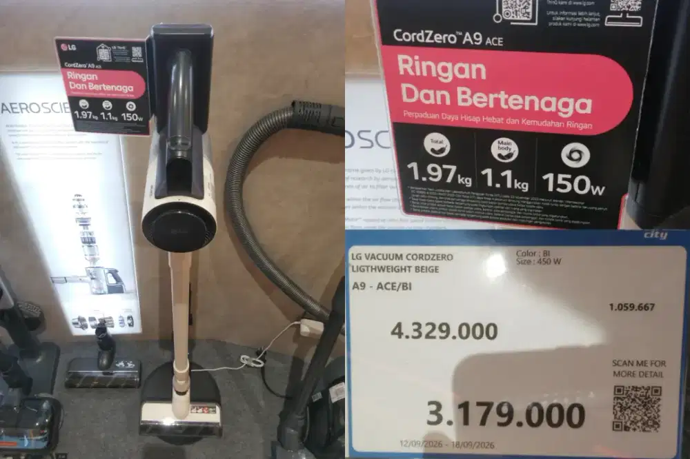 LG VACUUM CORDZERO LIGTHWEIGHT BEIGE