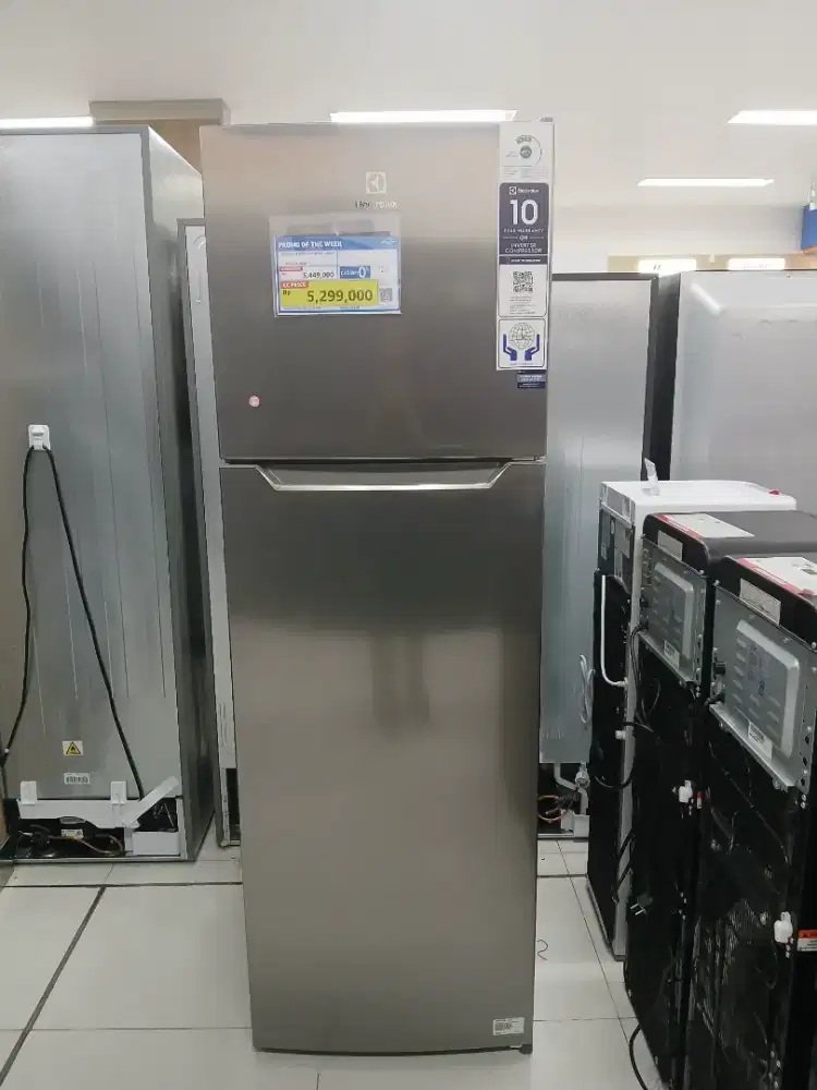 KULKAS ELECTROLUX REFRI 2 DOOR 250 L SILVER