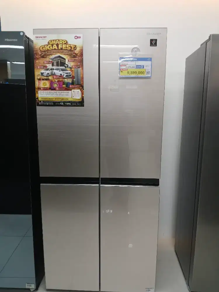 KULKAS SHARP REFRIGERATOR >2 DOOR 472L GOLD