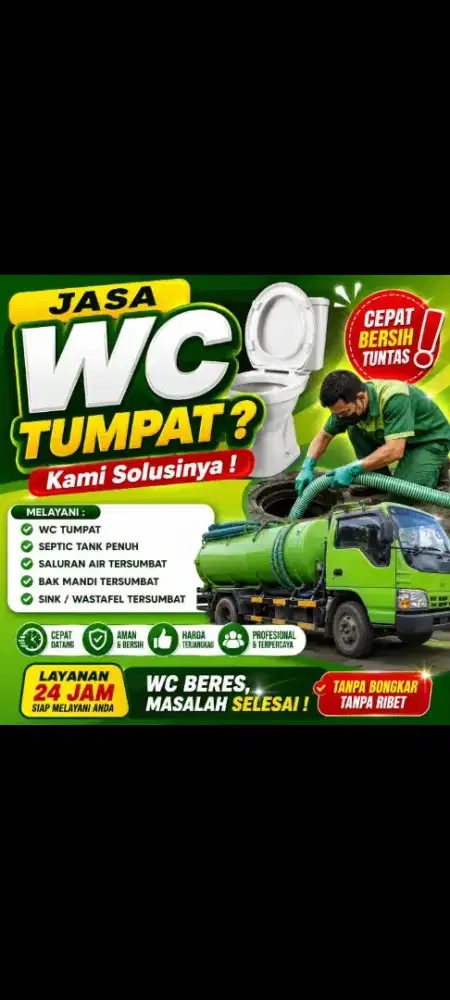 Rumah bocor Wc tumpat saluran air sumbat westafel mampet sedot sapsit