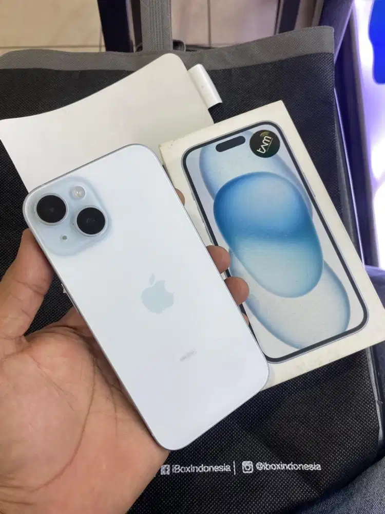 iPhone 15 128Gb iBox fullset cc 1x garansi on july 2027