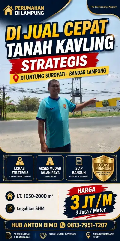Tanah tepi jalan raya untung suropati