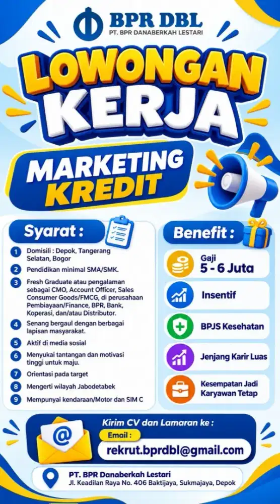 Dicari pegawai BPR yang energik
