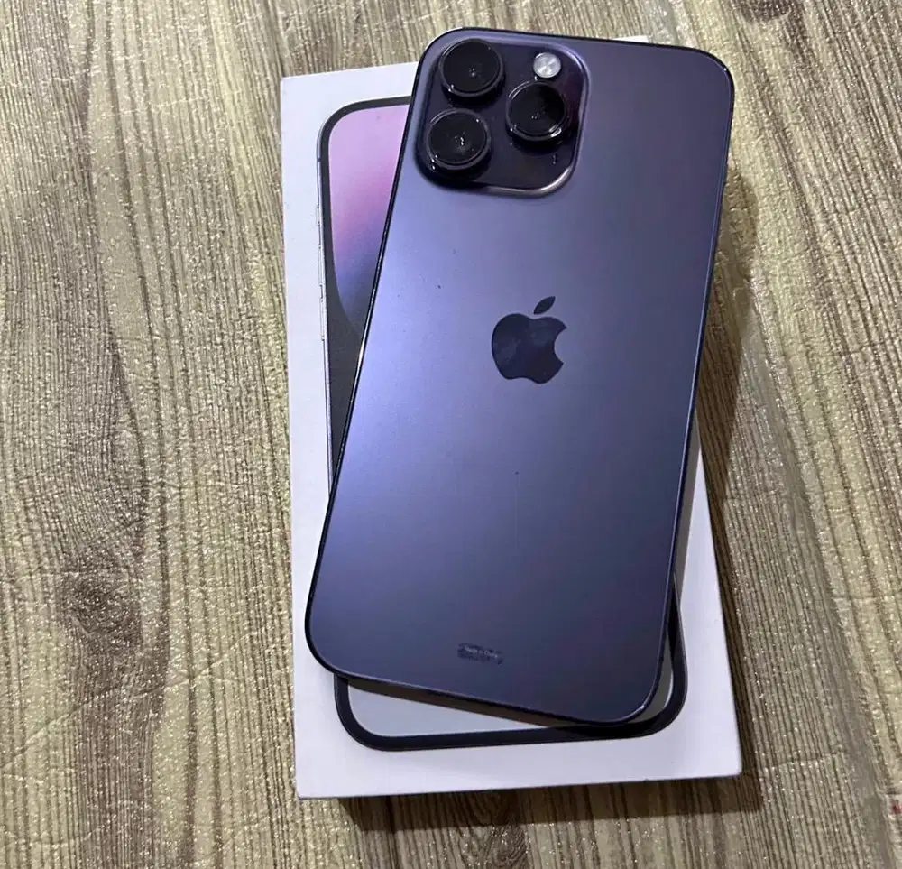 iPhone 14 Pro Max 128GB Garansi Resmi iBox Battery 100% Deep Purple