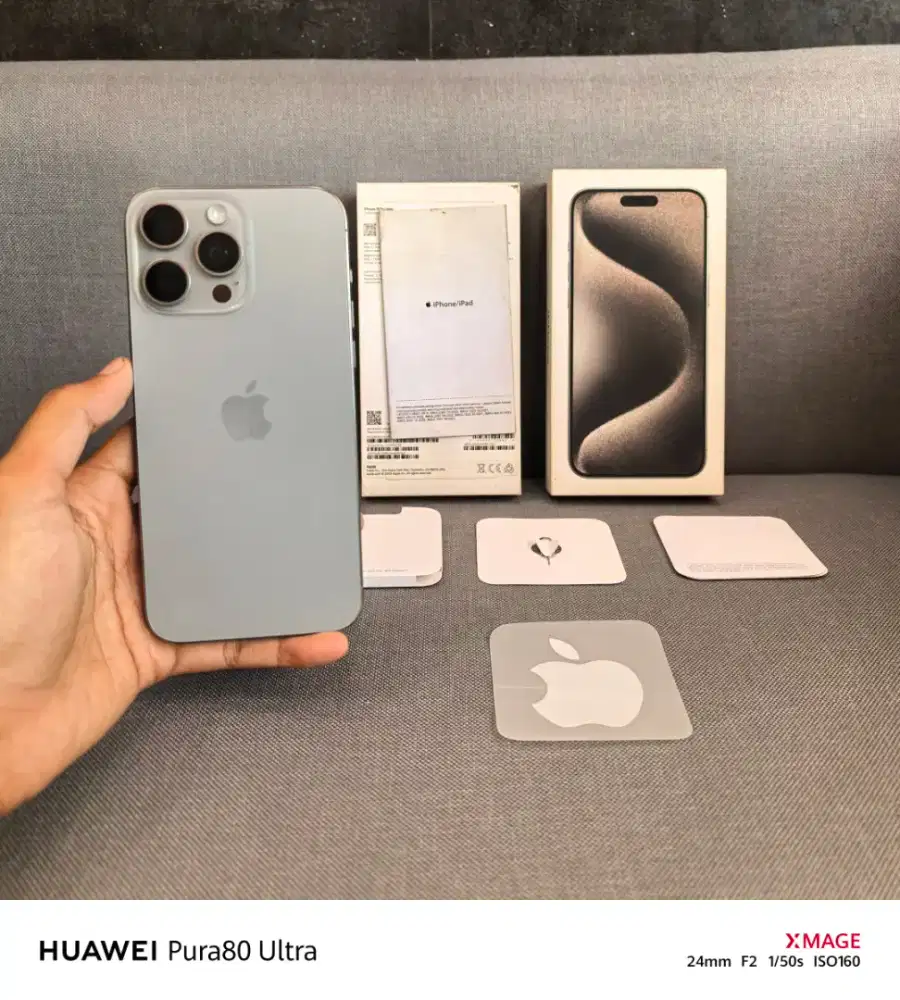 iPhone 15 Pro Max 256GB iBox Fullset Mulus No Minus