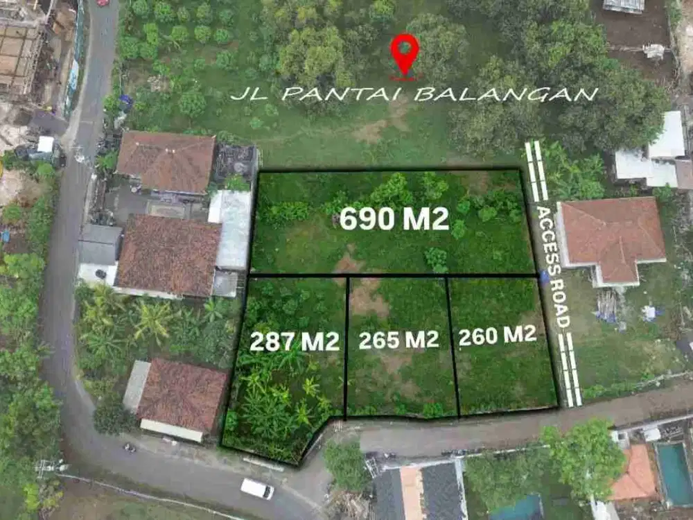 DI SEWAKAN SEGERA TANAH KAVLING Jl.PANTAI BALANGAN KUTA SELATAN