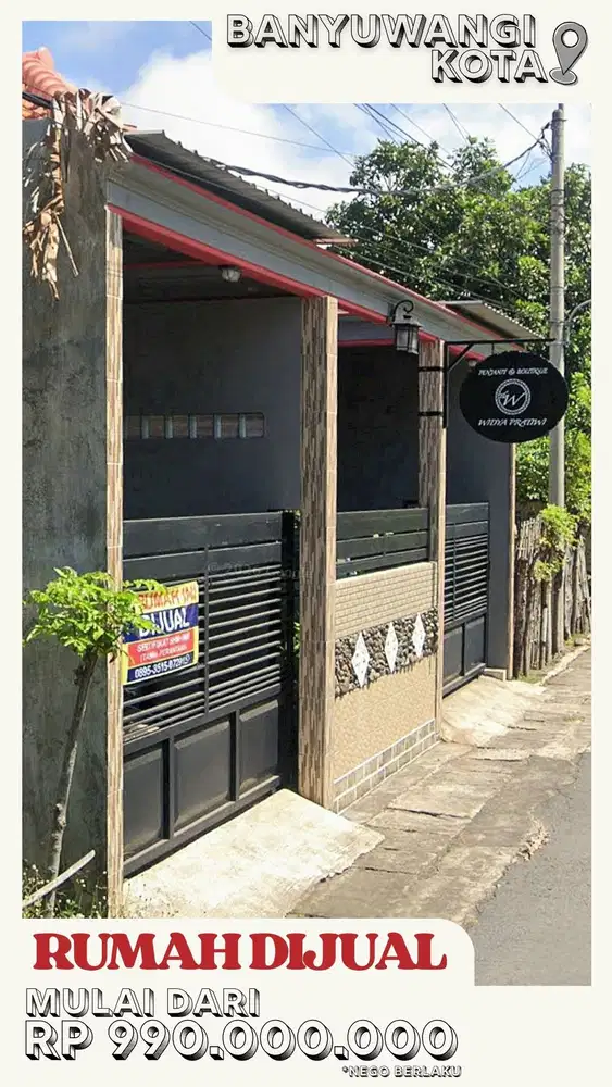 RUMAH DIJUAL BANYUWANGI KOTA , KARANG REJO ARAH PULAU SANTENJL. Ikan p