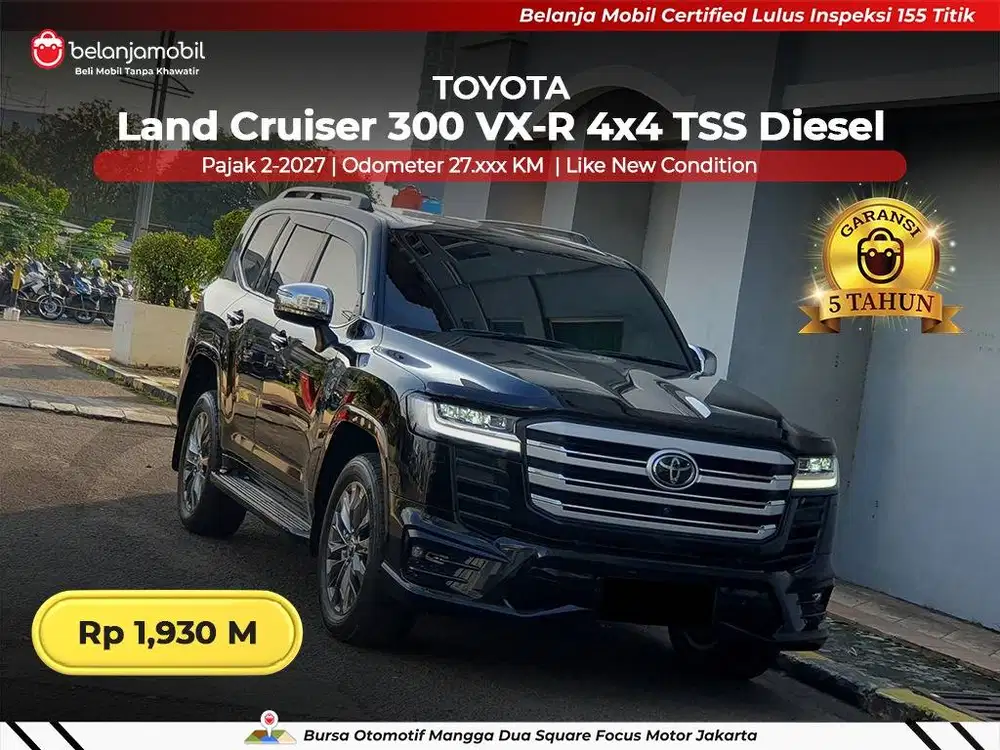 [GARANSI 5THN 4x4] Toyota Land Cruiser LC 300 VX-R VXR 2022/2023/2024