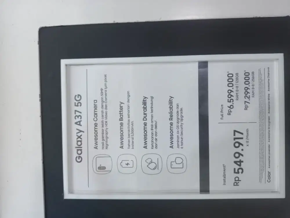 Samsung galaxy A37 new