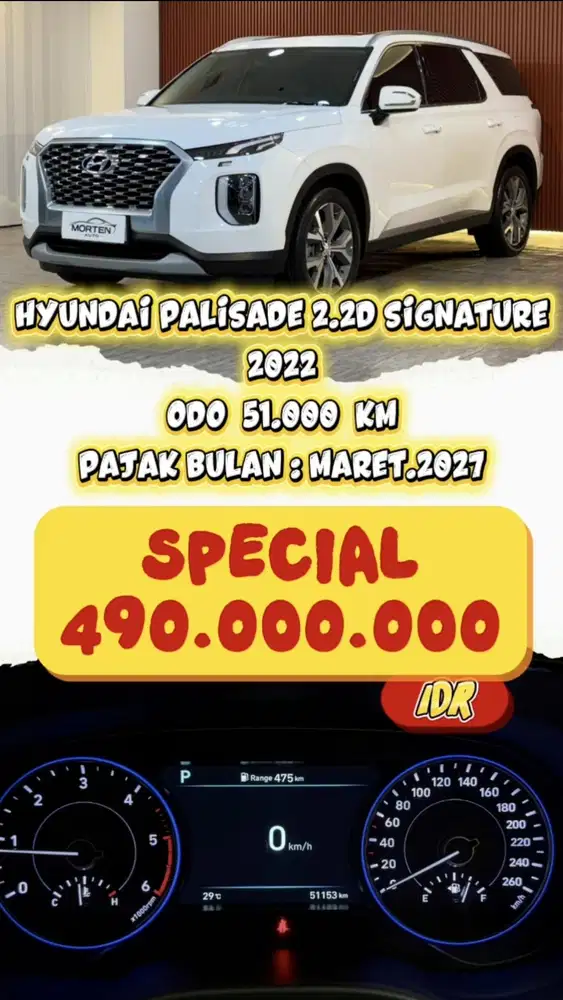 HYUNDAI PALISADE 2.2D SIGNATURE AT 2022 SIAP PAKAI BERGARANSI