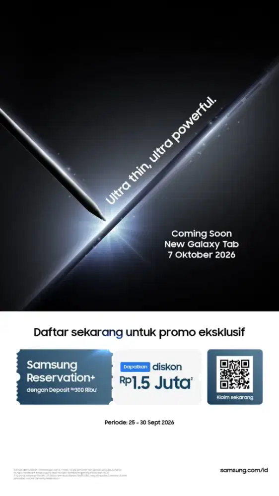Ganti Tab lama kamu ke New Samsung Galaxy Tab S12 Series dgn cicilan