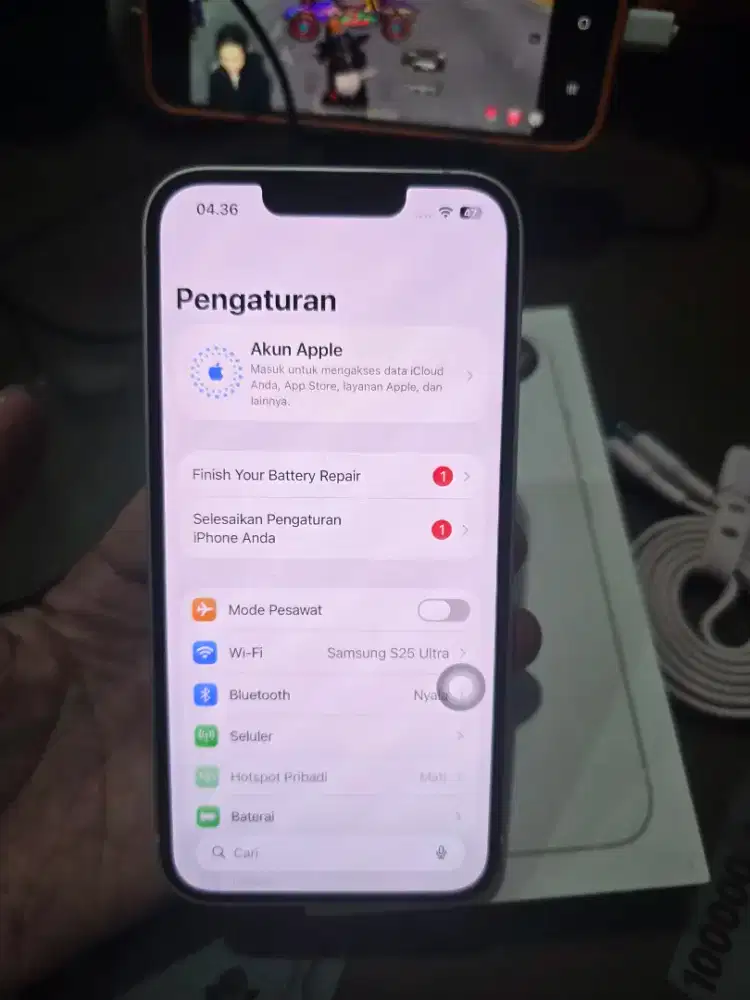 Iphone 13 128 ibox, Baterai ganti baru
