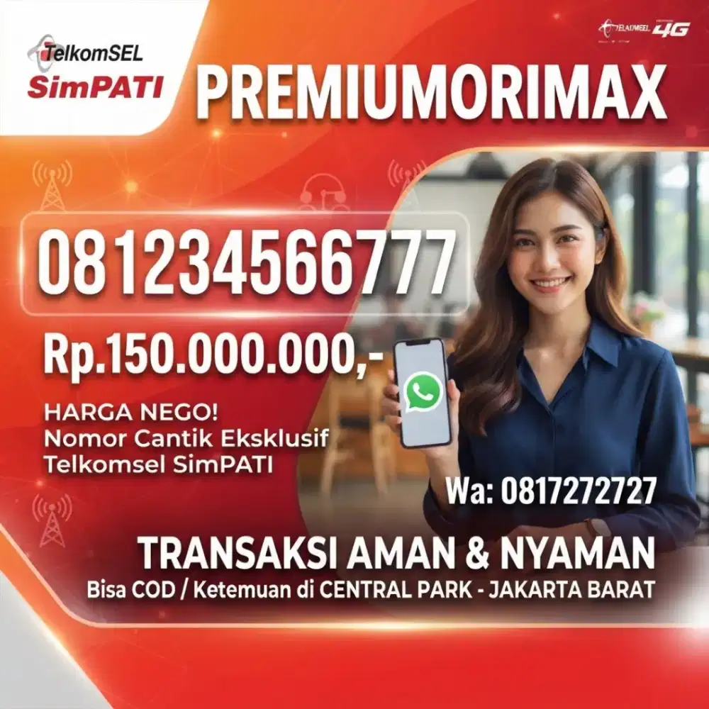 NOMOR CANTIK SIMPATI 34566777