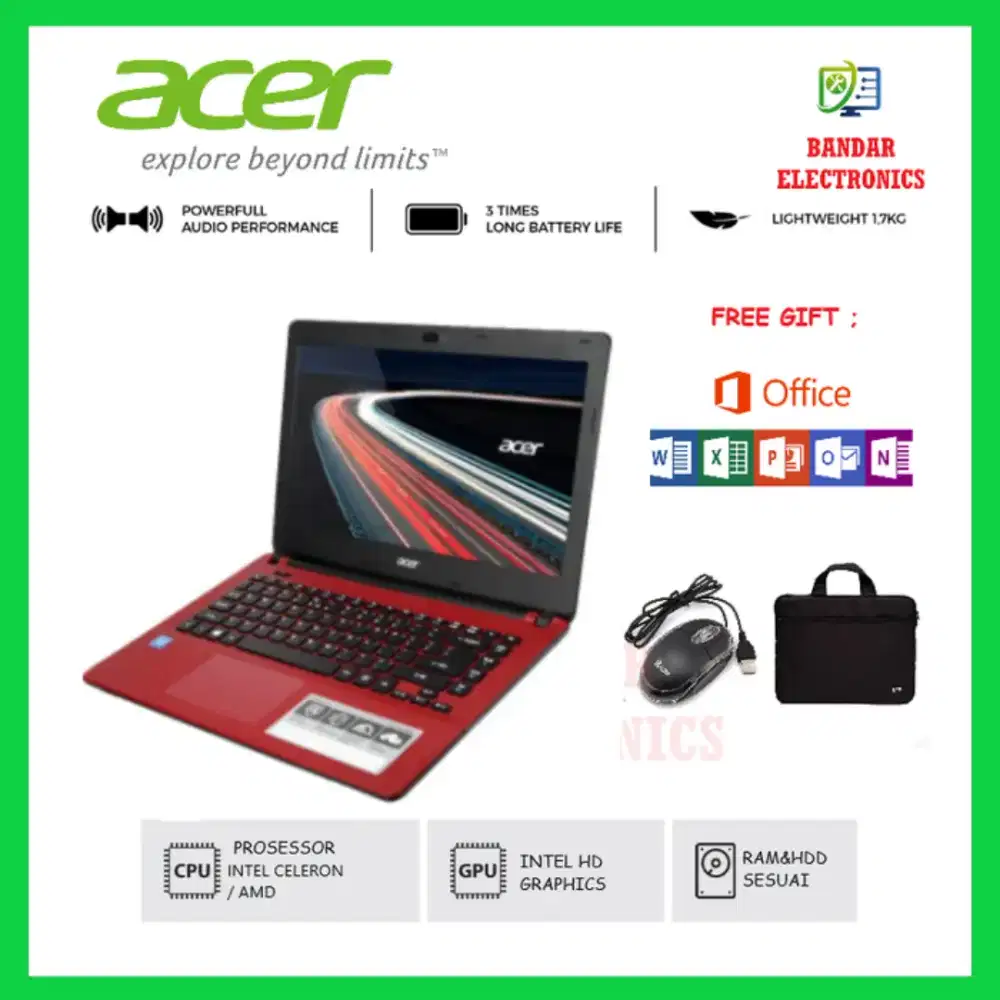 laptop acer 8/256