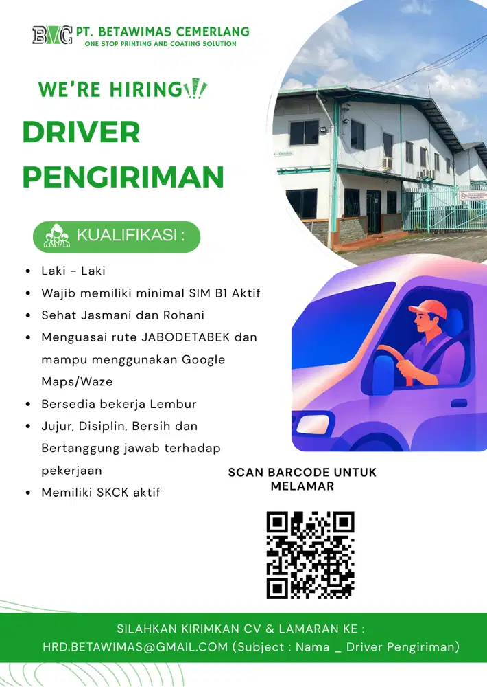 DRIVER DELIVERY/PENGIRIMAN