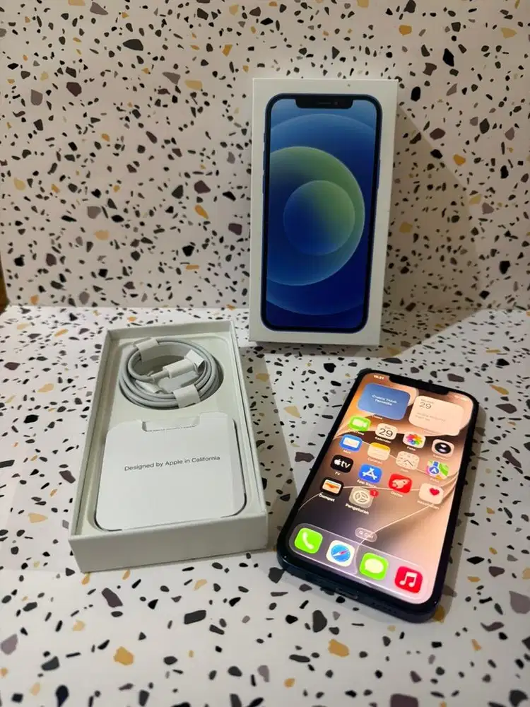 Iphone 12/256 Biru No minus fullset