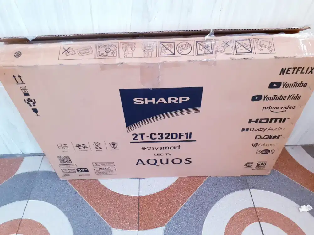 TV LED SMART SHARP 32IN DIGITAL NETFLIK YOUTUBE SEGEL GARANSI [S7]