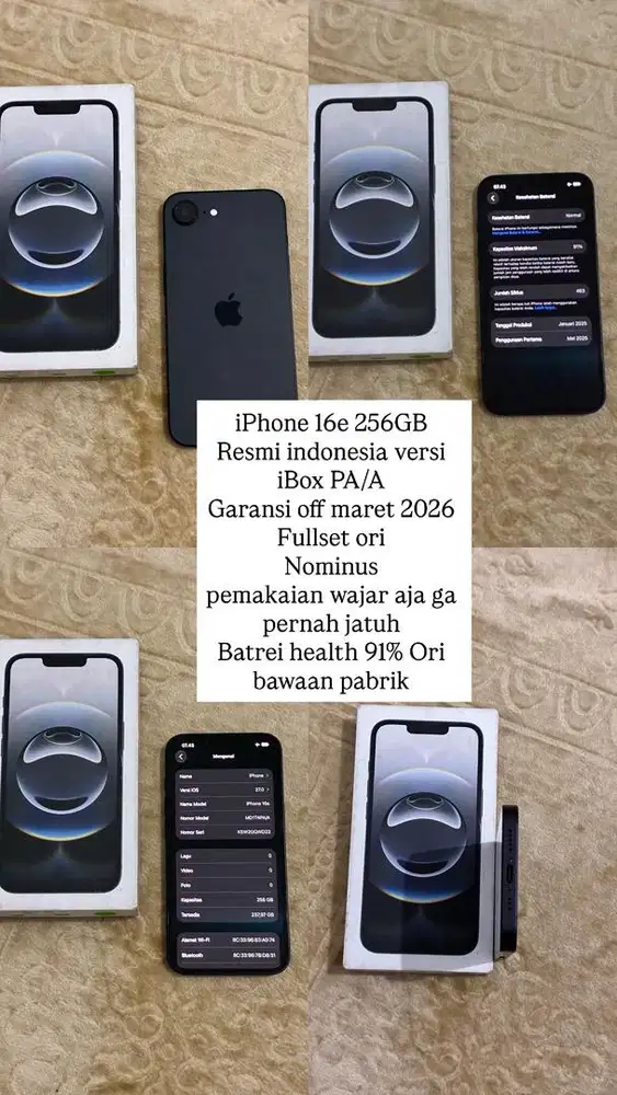iphone 16e 256GB resmi