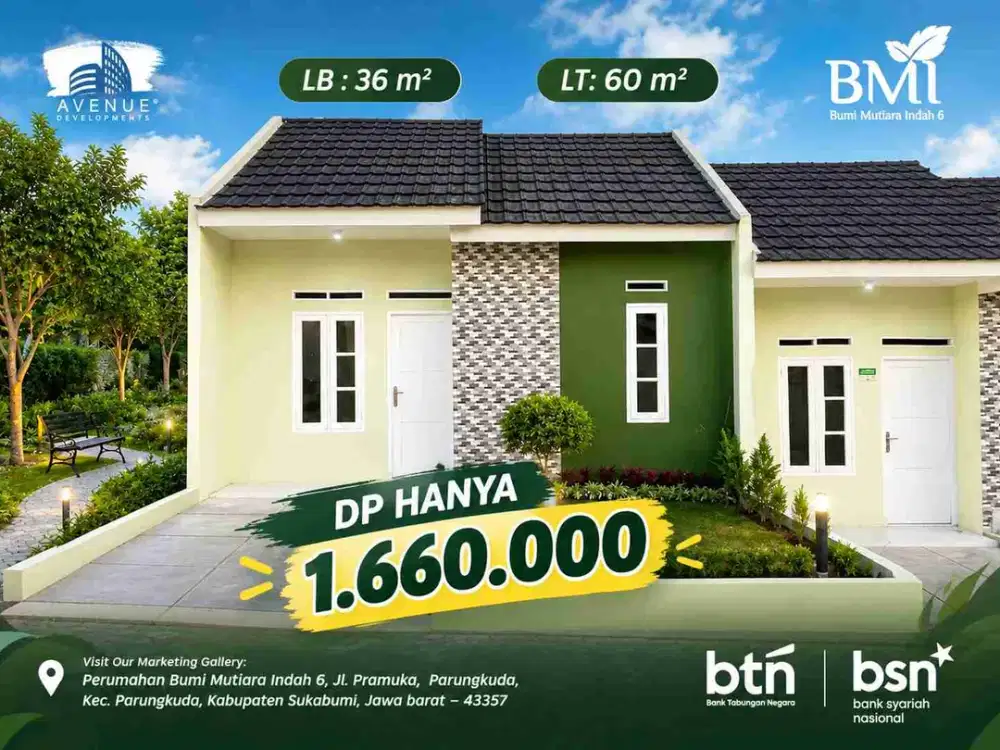 Dijual Rumah Subsidi dekat Exit Tol Bocimi