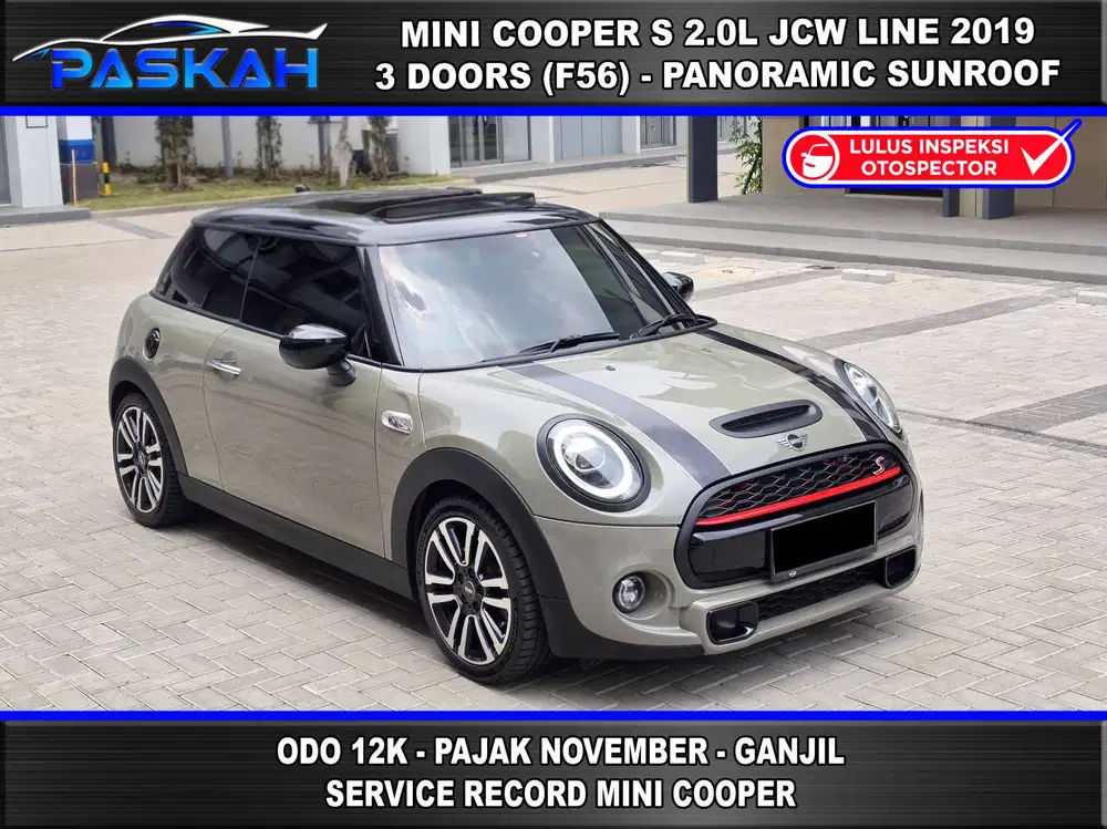 Sunroof Ganjil Odo 12 BUNGA 5% Mini Cooper S 2.0 JCW Line 3 doors 2019