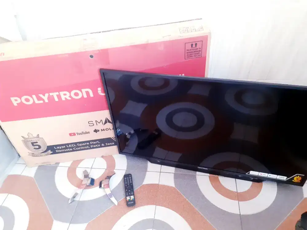 TV LED SMART POLYTRON 43IN FHD DIGITAL YOUTUBE GARANSI SEGEL [S7]