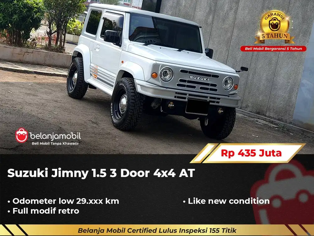 [ GARANSI 5TH LOW KM ] Suzuki Jimny 1.5 3 Door 4x4 AT 2020/2021/2022
