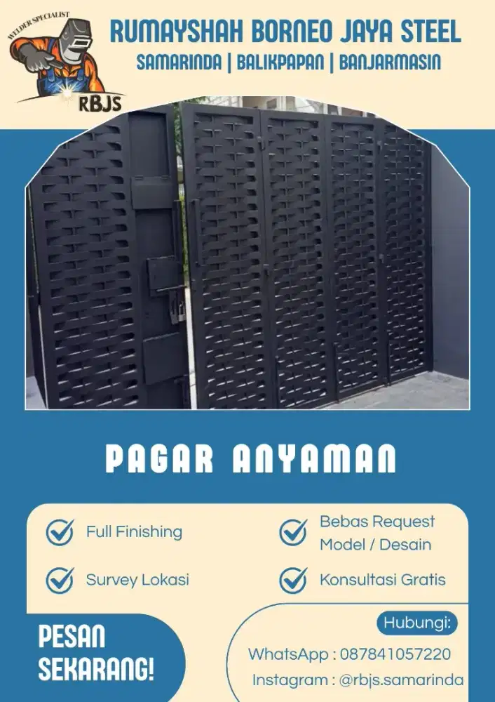 PAGAR ANYAMAN BESI MINIMALIS | MODEL UNIK & CUSTOM