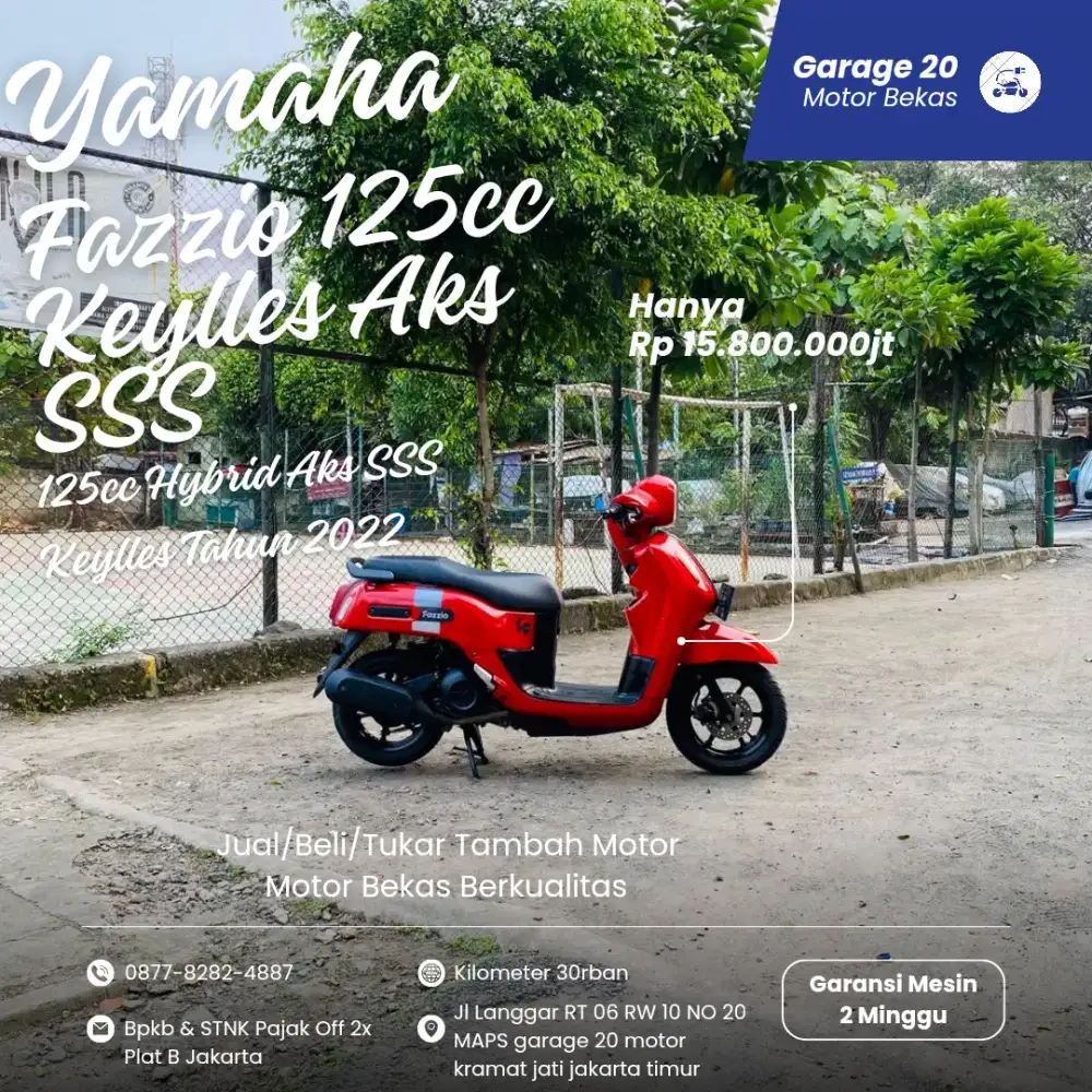 Yamaha All New Fazzio 125cc Aks Sss Bluecore Fi Tahun 2022
