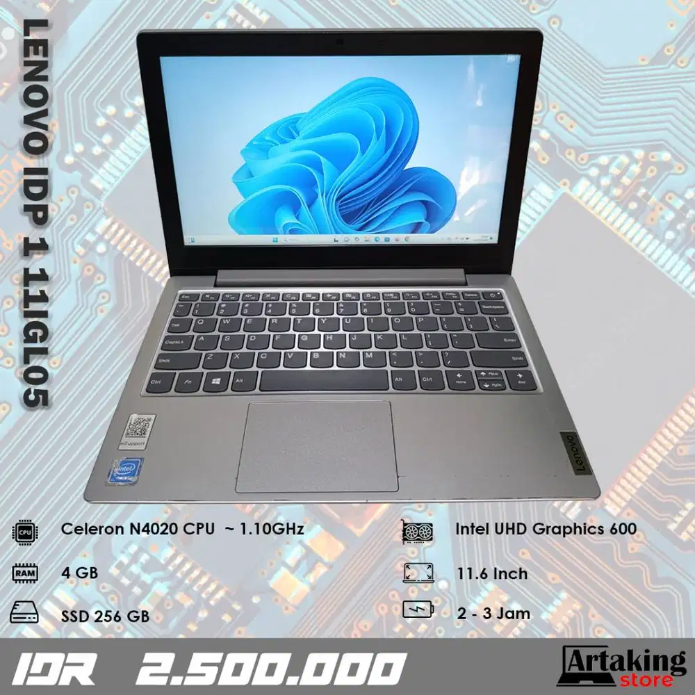 Lenovo Ideapad 1 11IGL05 - Celeron N4020 - Ram 4 GB - SSD 256 GB