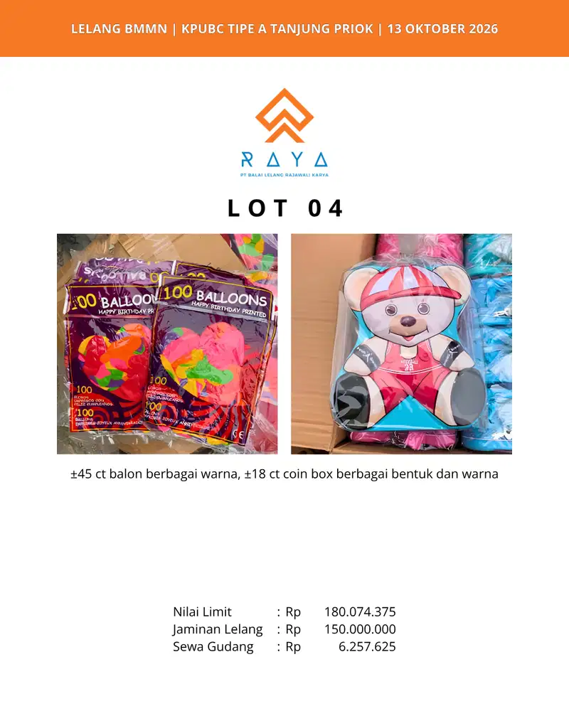 BALON BERBAGAI WARNA DAN COIN BOX BERAGAM BENTUK