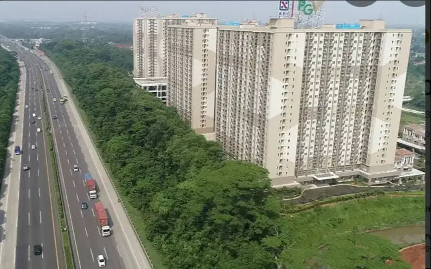 Sewa Apartemen PGV Cimanggis 2BR Lt.17 -View Tol Jagorawi, Cantik,Asri