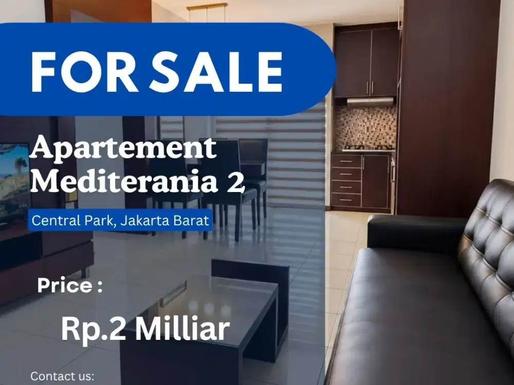Dijual Cepat Best Unit 3 BR Mediterania 2 Full Furnish Pool View
