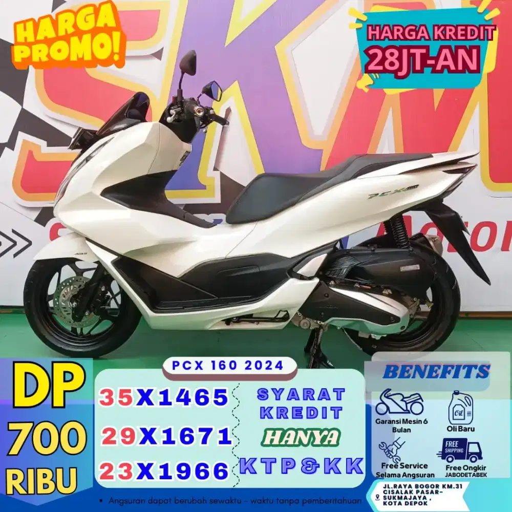 Honda PCX 160 Tahun 2024 Kondisi Mulus, Taat Pajak cash/credit