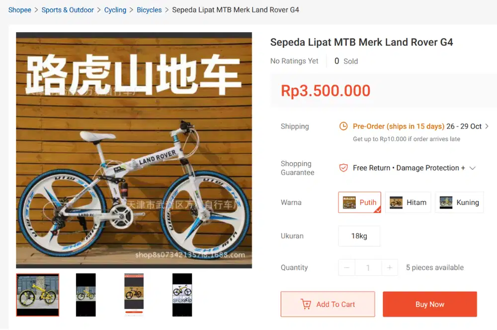 Sepeda Lipat Landrover