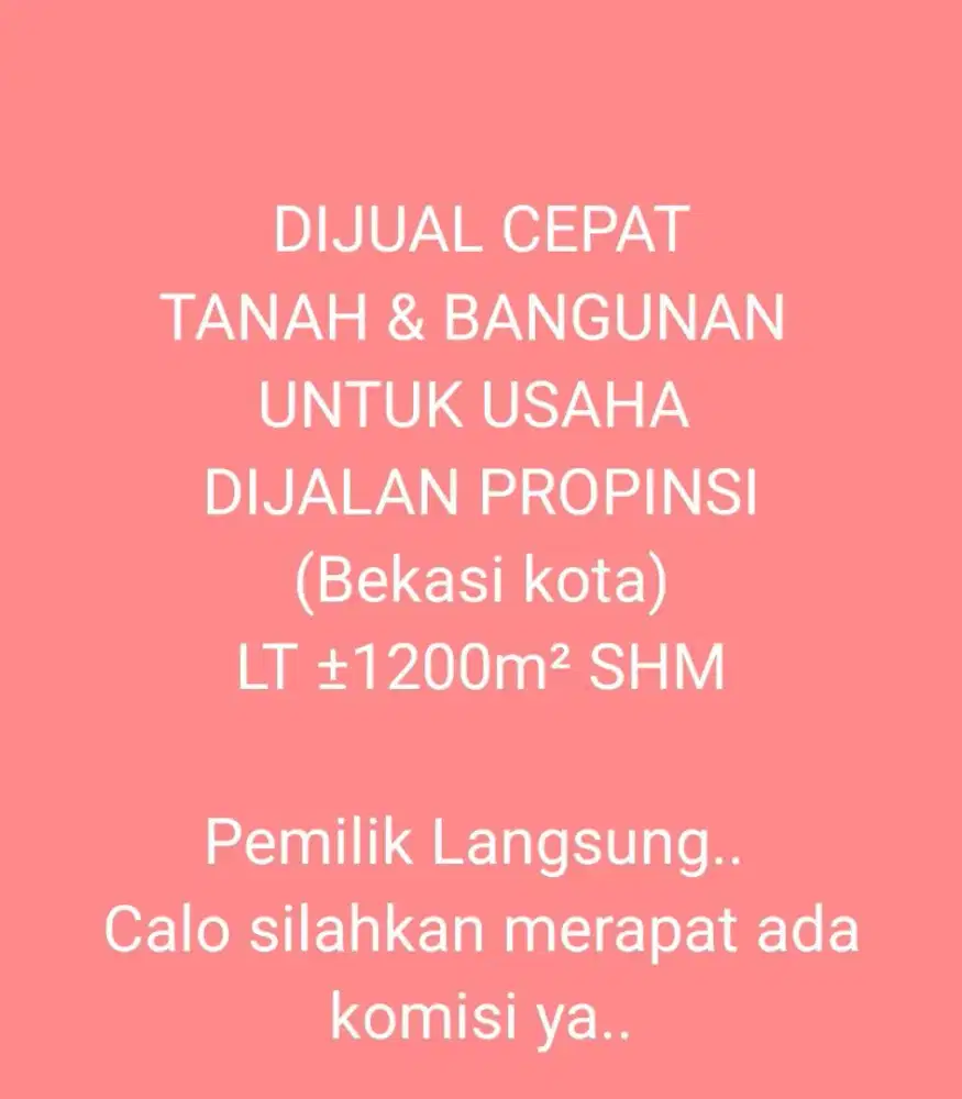 Di Jual Cepat 16 M