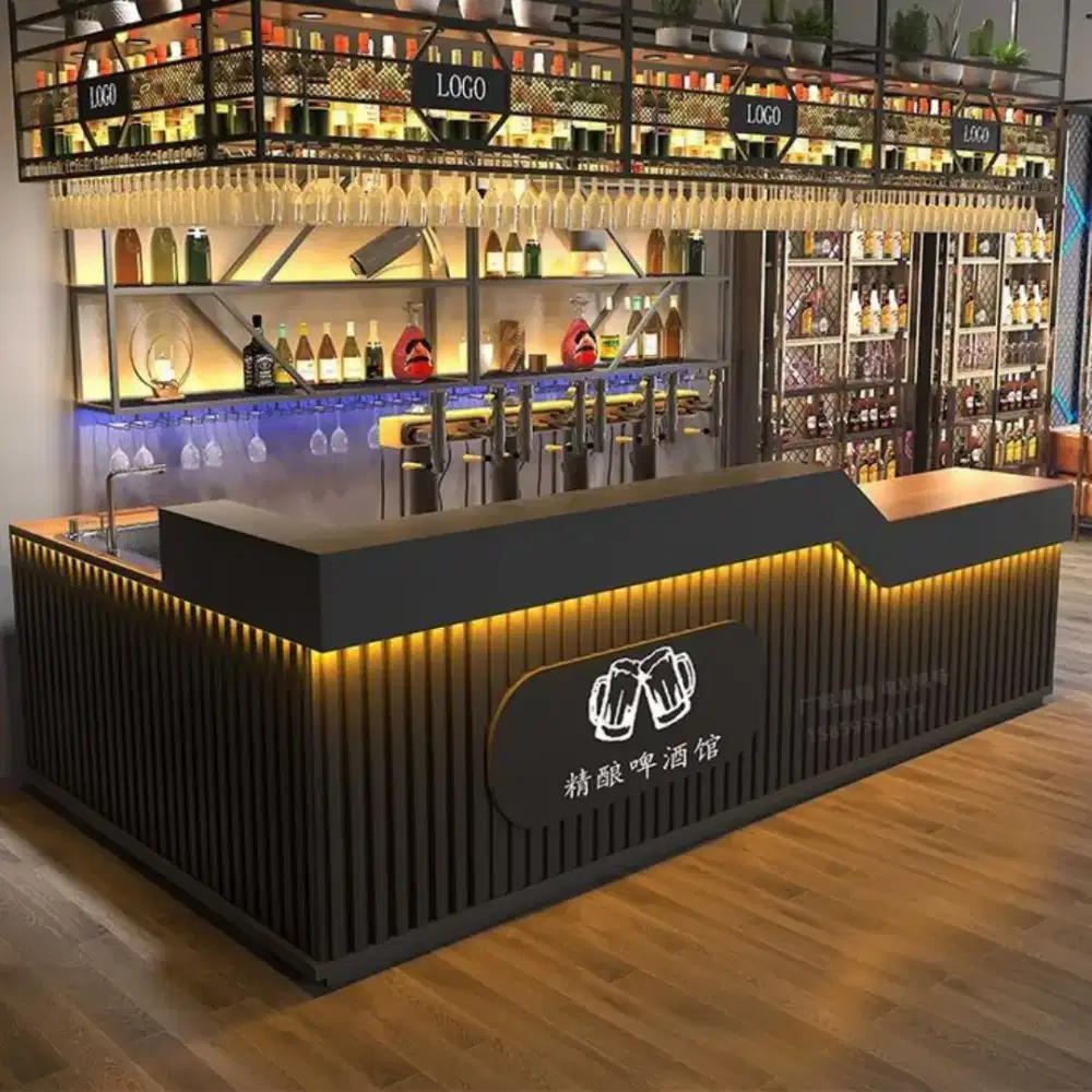 Meja Barista Modern Meja Bar Custom Meja CoffeeShop Meja Restaurant