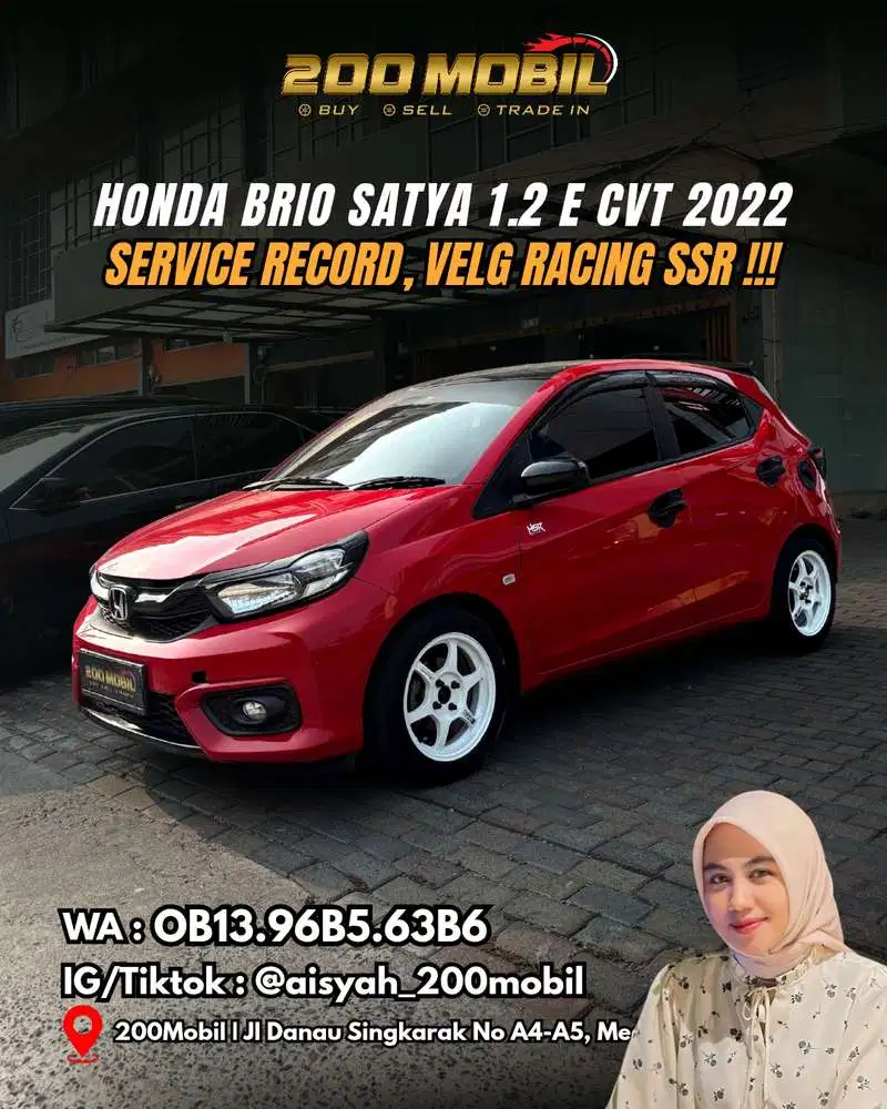 Honda Brio Satya 1.2 E Cvt 2022 Bensin
