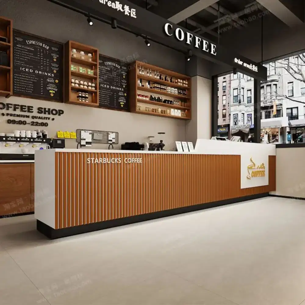 Meja Barista Minimalis Meja Bar Meja CoffeeShop Meja FoodCourt HPL