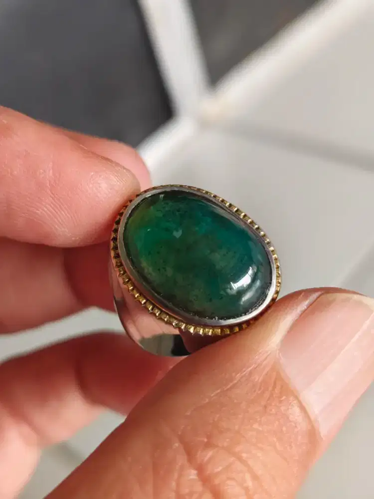 Natural Bacan Gulau Selasih Kristal Ngair Serat Halus Visual Hijau