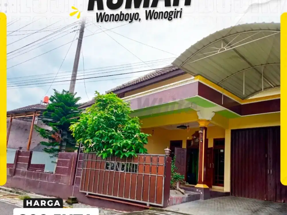 Dijual Rumah di Wonoboyo Wonogiri, Lingkungan Aman dan Nyaman
