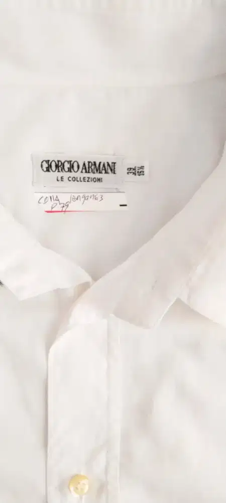 Kemeja kerja Giorgio Armany ori size  30 15