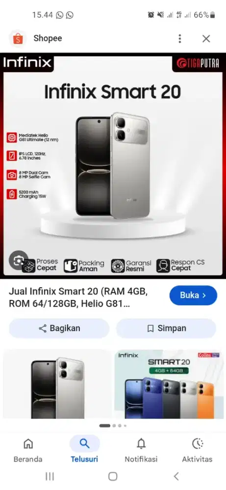 Infinix smart 20 4 /128