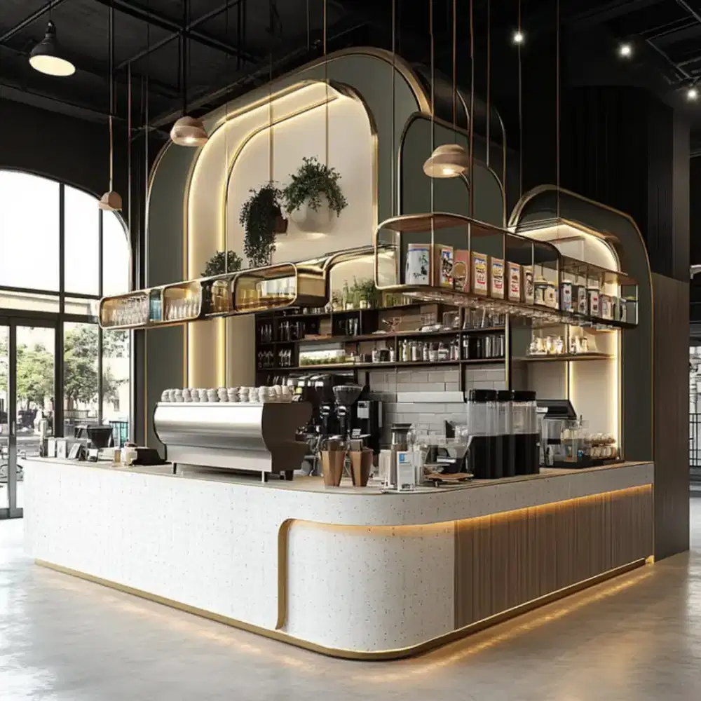 Meja Barista Meja Bar Minimalis Meja CoffeeShop HPL Meja Cafetaria