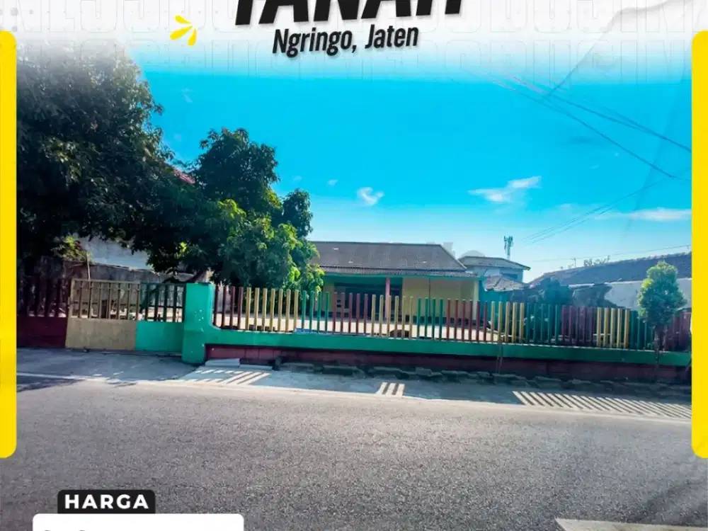 Dijual tanah Bonus Bangunan di Lingkungan ramai Usaha Ngringo Jaten