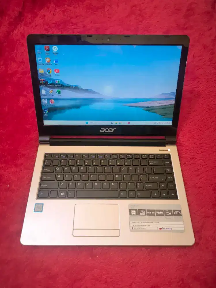 DIJUAL LAPTOP ACER ONE 14 Z476 SLIM,KENCENG.CORE I3 GEN 6,RAM 8 GB