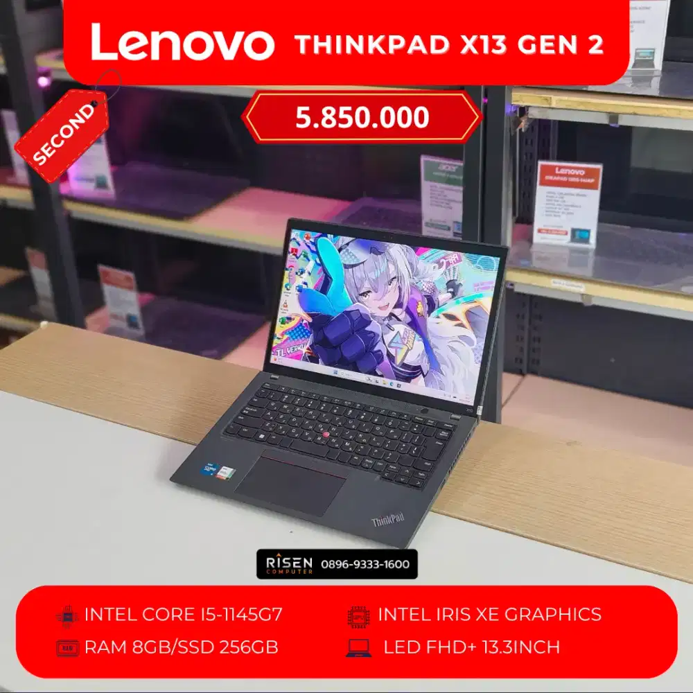 LENOVO THINKPAD X13 GEN 2 Intel Core I5-1145G7 8/256GB FHD+ 13,3