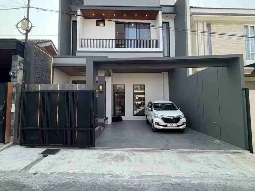 RUMAH MEWAH 2 LANTAI TROPIS KONTEMPORER MODERN DI PURWOMARTANI SLEMAN DEKAT KAMPUS UKRIM