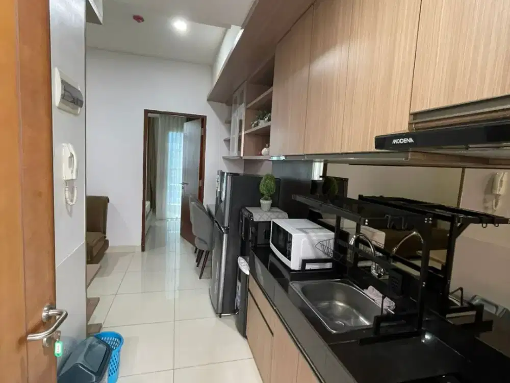 Apartemen Roseville Jual Harga Murah Type 1BR 42sqm Fully Furnish - Unit Istimewah Hadap Taman