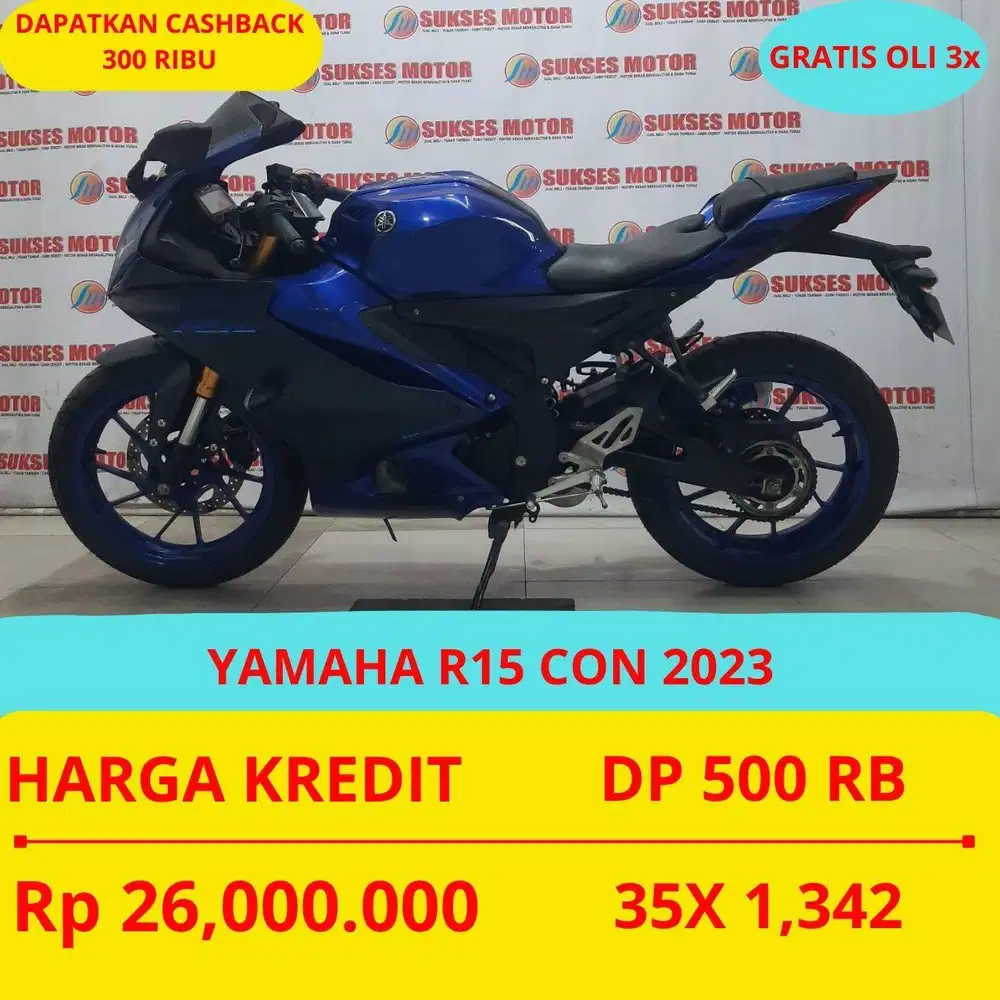 YAMAHA R15 CON 2023 DP MURAH 500 RIBU GUYSS