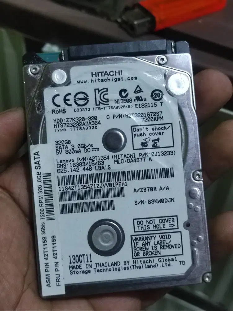 Hdd laptop or ps Hitachi 320gb
